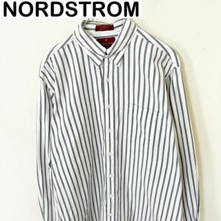 ヴィンテージ(VINTAGE)のNORDSTROM 長袖　コットン　ストライプ　シャツ　古着　アメカジ(Tシャツ/カットソー(七分/長袖))