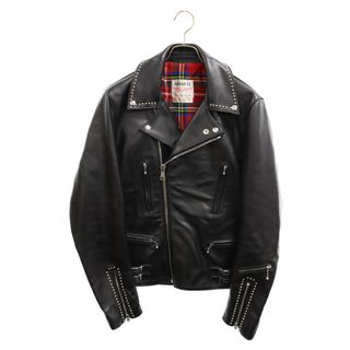 ルイスレザー(Lewis Leathers)のLewis Leathers ルイスレザー 22SS ×HYSTERIC GLAMOUR REAL HIDE ルイスレザー ヒステリックグラマー ライトニング スタッズ ライダースジャケット 02221LB02 ブラック(ライダースジャケット)