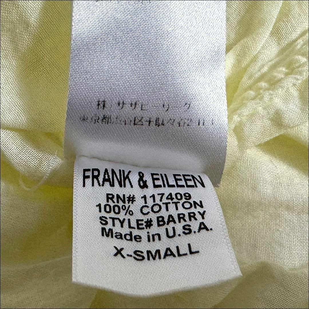 Frank&Eileen(フランクアンドアイリーン)のJ3589 美品 フランク&アイリーン BARRY ガーゼシャツ イエロー XS レディースのトップス(シャツ/ブラウス(長袖/七分))の商品写真