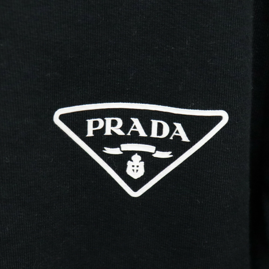 PRADA(プラダ)のPRADA プラダ ナイロン切替ロゴプリントプルオーバーパーカー フーディー ブラック UJL20A R212 10UF メンズのトップス(パーカー)の商品写真