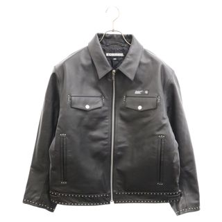 ネイバーフッド(NEIGHBORHOOD)のNEIGHBORHOOD ネイバーフッド 23AW STUDS SINGLE LEATHER JACKET スタッズ シングルレザー ジャケット ブラック 232SZNH-JKM07(フライトジャケット)