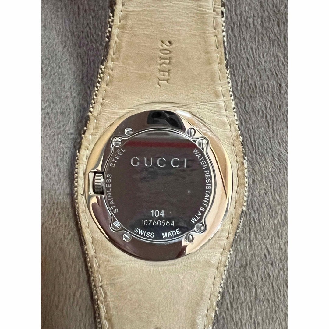Gucci(グッチ)のGUCCI グッチ 時計 レディース 104 キャンバス レディースのファッション小物(腕時計)の商品写真