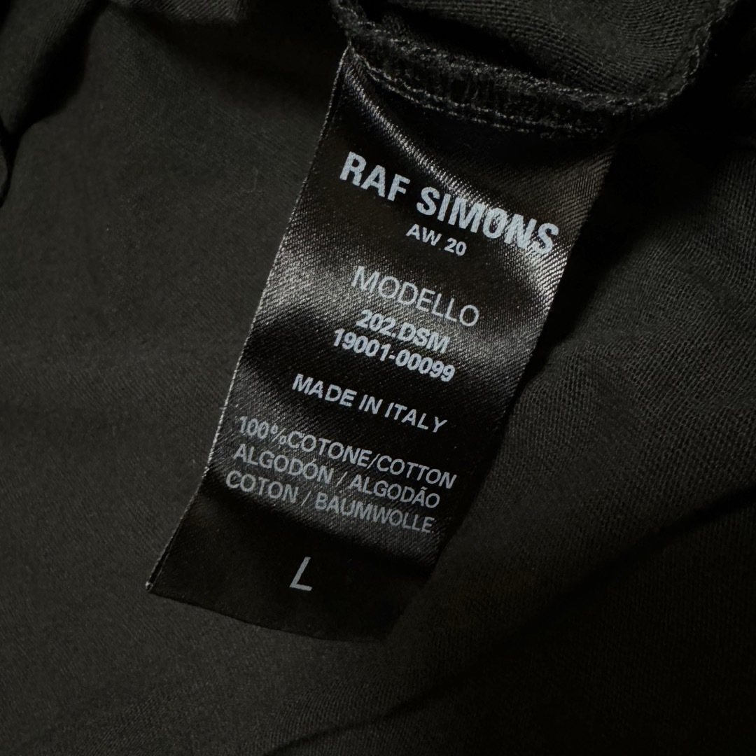 RAF SIMONS(ラフシモンズ)のRaf Simons t-Shirt Black Red Logo L メンズのトップス(Tシャツ/カットソー(半袖/袖なし))の商品写真