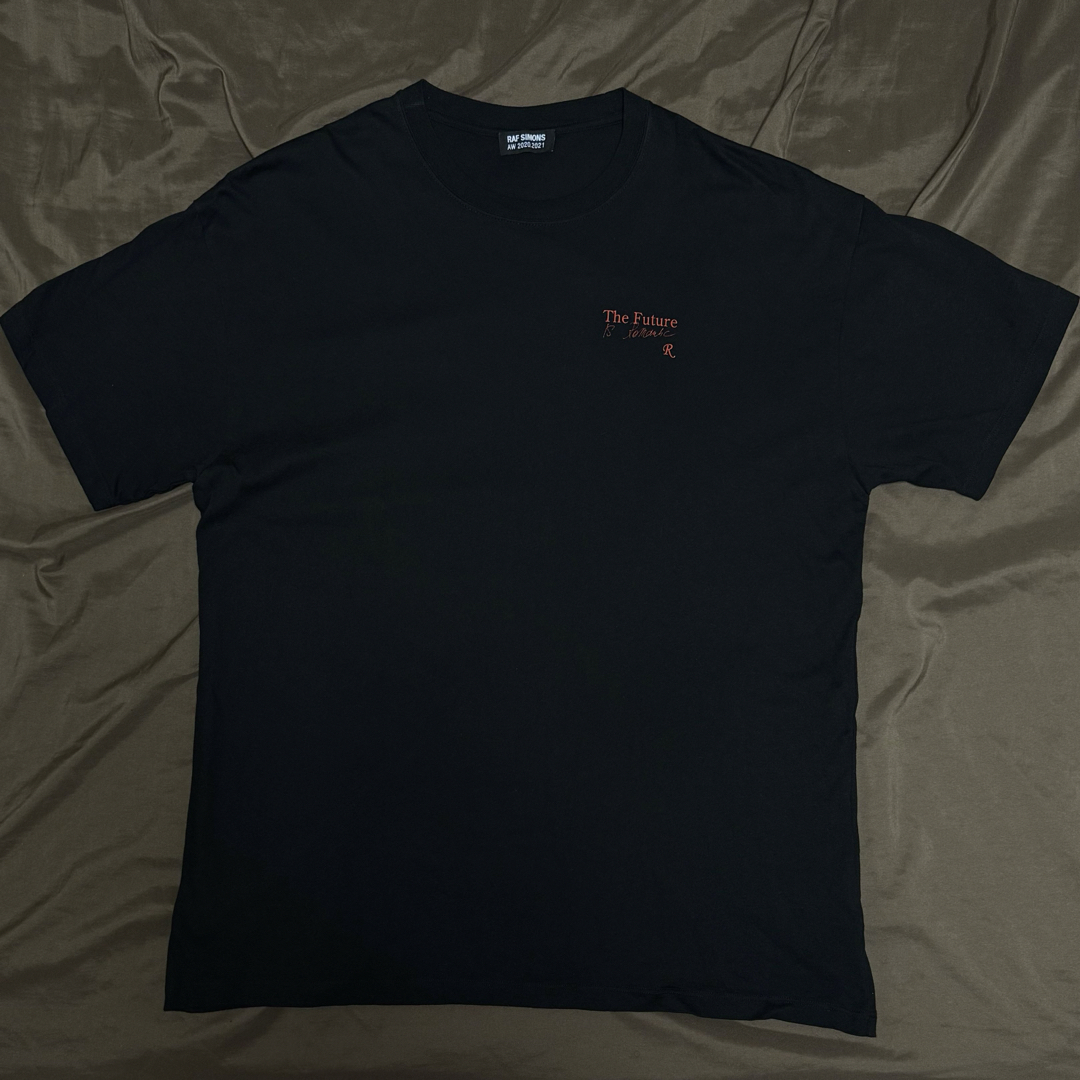 RAF SIMONS(ラフシモンズ)のRaf Simons t-Shirt Black Red Logo L メンズのトップス(Tシャツ/カットソー(半袖/袖なし))の商品写真