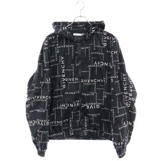 ジバンシィ(GIVENCHY)のGIVENCHY ジバンシィ CROSSWORD LOGO WINDBREAKER クロスワード ロゴ ウィンドブレーカー ジップ ジャケット BM00C412DS ブラック/ホワイト(フライトジャケット)