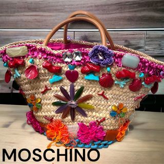 モスキーノ(MOSCHINO)のMOSCHINO モスキーノ　カゴバッグ(かごバッグ/ストローバッグ)