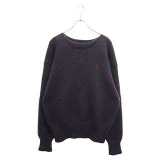 ポロラルフローレン(POLO RALPH LAUREN)のPOLO RALPH LAUREN ポロラルフローレン ウール クルーネックニット セーター ネイビー(ニット/セーター)