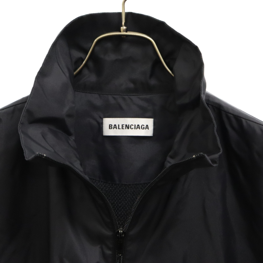 Balenciaga(バレンシアガ)のBALENCIAGA バレンシアガ 18AW フロントロゴデニム切替 ナイロントラックジャケット ブラック 529213 TBQ03 メンズのジャケット/アウター(フライトジャケット)の商品写真