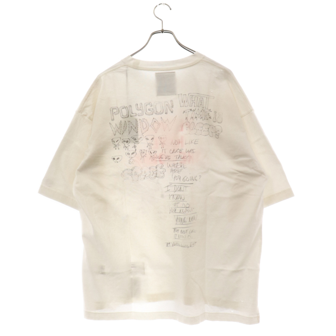 MIHARAYASUHIRO(ミハラヤスヒロ)のMIHARA YASUHIRO ミハラヤスヒロ 24SS Distressed Tee ディストレスト スペルプリント 半袖 Tシャツ ホワイト J12TS532-0 メンズのトップス(Tシャツ/カットソー(半袖/袖なし))の商品写真