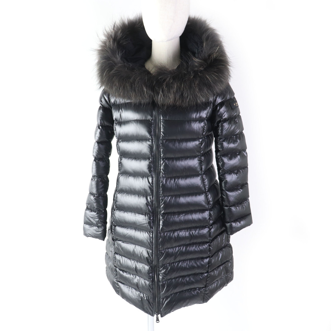 TATRAS - 美品★TATRAS タトラス 20AW LTAT20A4706-D ISERA イセラ リバーシブル フード・ファー付 ZIP UP ダウンコート ブラック 2 正規品 レディース