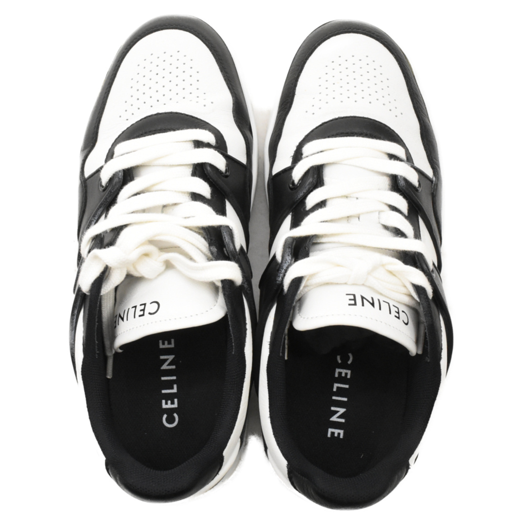 celine(セリーヌ)のCELINE セリーヌ TRAINER LOW LACE UP SNEAKER ロゴプリント レザー ローカットスニーカー ホワイト RM 0213 メンズの靴/シューズ(スニーカー)の商品写真