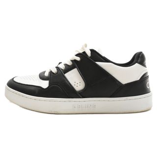 セリーヌ(celine)のCELINE セリーヌ TRAINER LOW LACE UP SNEAKER ロゴプリント レザー ローカットスニーカー ホワイト RM 0213(スニーカー)