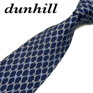 Dunhill - 【美品】 ダンヒル ネクタイ ロゴ 幾何学模様 シルク ハイブランド