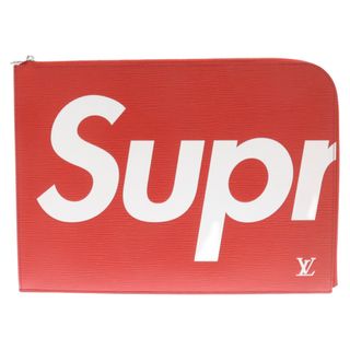 シュプリーム(Supreme)のSUPREME シュプリーム 17AW×LOUIS VUITTON ルイヴィトン エピ ポシェット・ジュールGM クラッチバッグ レッド M67754 TN2107(セカンドバッグ/クラッチバッグ)