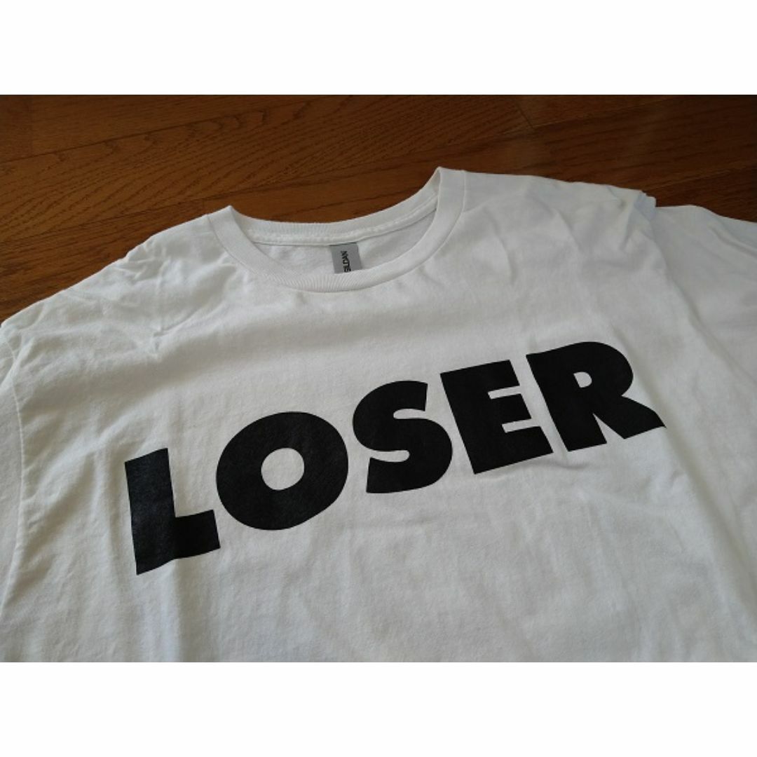 SUB POP(サブポップ)の煙様専用☆SUB POP☆LOSER白ロングＴシャツ☆Ｌ☆GILDANロンＴ メンズのトップス(Tシャツ/カットソー(七分/長袖))の商品写真