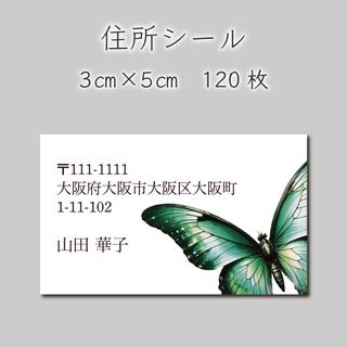 住所シール　120枚　3センチ×5センチ(しおり/ステッカー)