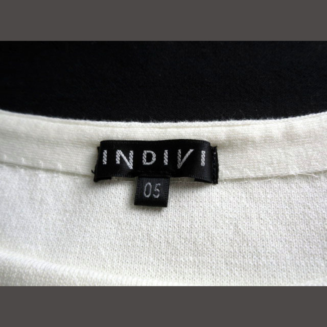 INDIVI(インディヴィ)のインディヴィ INDIVI カットソー ミラノリブプルオーバー 05 白 オフホ レディースのトップス(その他)の商品写真