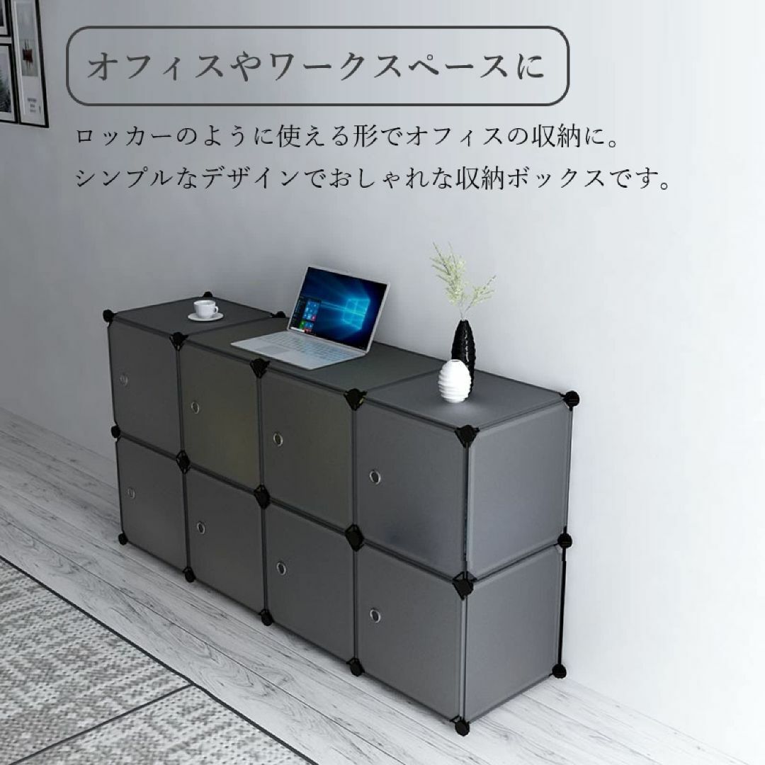 【色: グレー】ワードローブ クローゼット 棚 収納 収納ボックス 組み立て式  インテリア/住まい/日用品のベッド/マットレス(その他)の商品写真