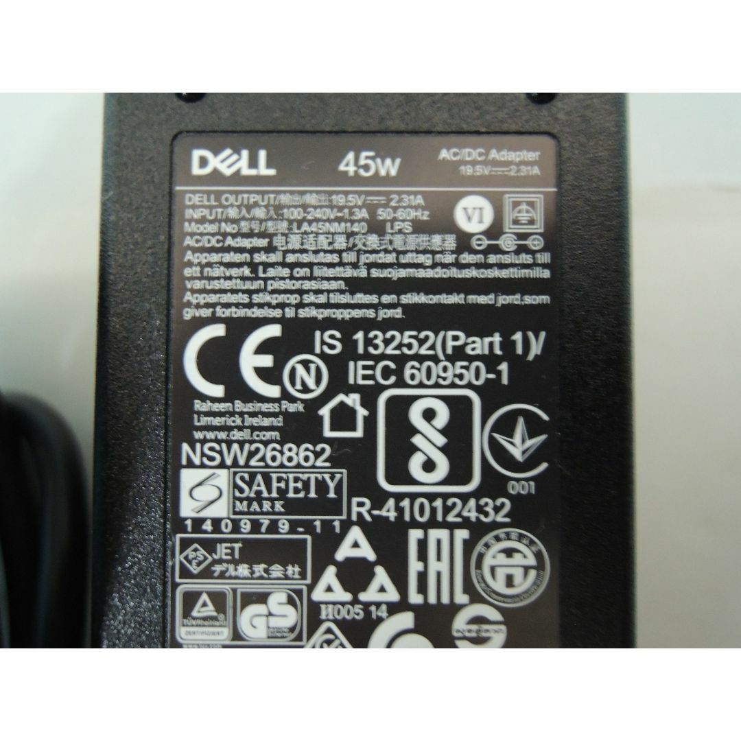 DELL(デル)のDELL 45W Model:LA45NM140 OUT:19.5V-2.31A スマホ/家電/カメラのPC/タブレット(PC周辺機器)の商品写真