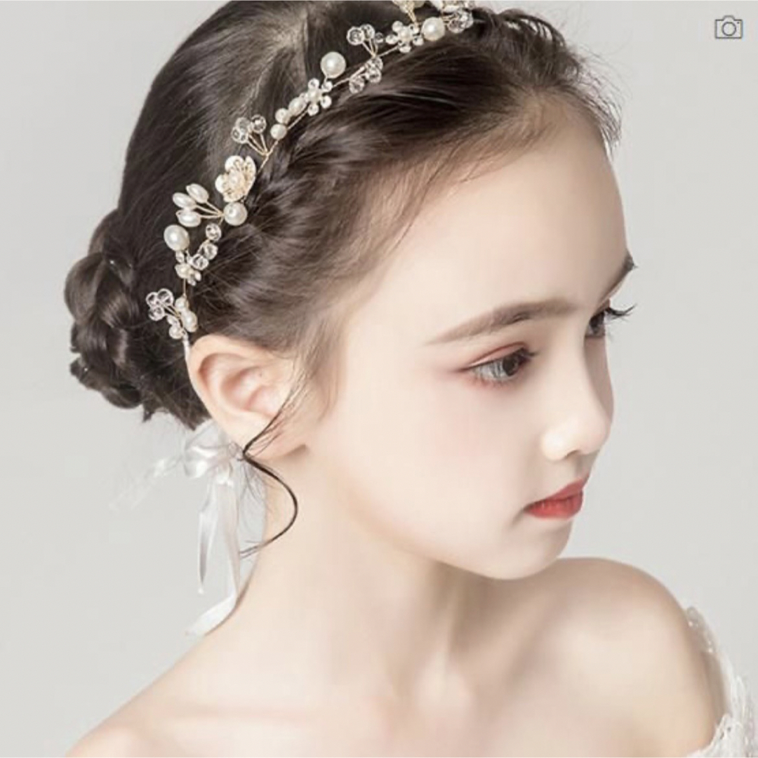 新品　子供カチューシャ1  ヘアアクセサリー　プリンセスヘッドドレス　韓国　 キッズ/ベビー/マタニティのこども用ファッション小物(その他)の商品写真