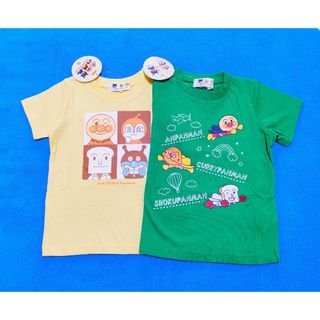 アンパンマン(アンパンマン)の新品　95cm　アンパンマン　男の子半袖Ｔシャツ2枚セット　パトG×4キャラY(Tシャツ/カットソー)