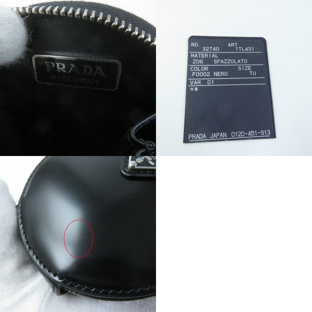 未使用品☆PRADA プラダ 1TL431 三角プレート付 ラウンド 未使用品☆PRADA プラダ 1TL431 三角プレート付 ラウンド