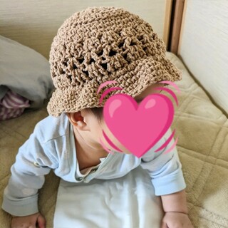 手編み ベビー帽子(帽子)