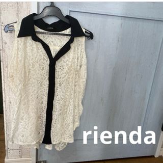 リエンダ(rienda)のリエンダ　レースシャツ　きれいめ(シャツ/ブラウス(半袖/袖なし))