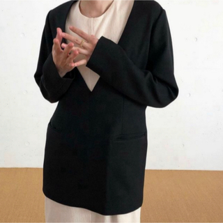 kei様専用　aere pullover jacket(ノーカラージャケット)