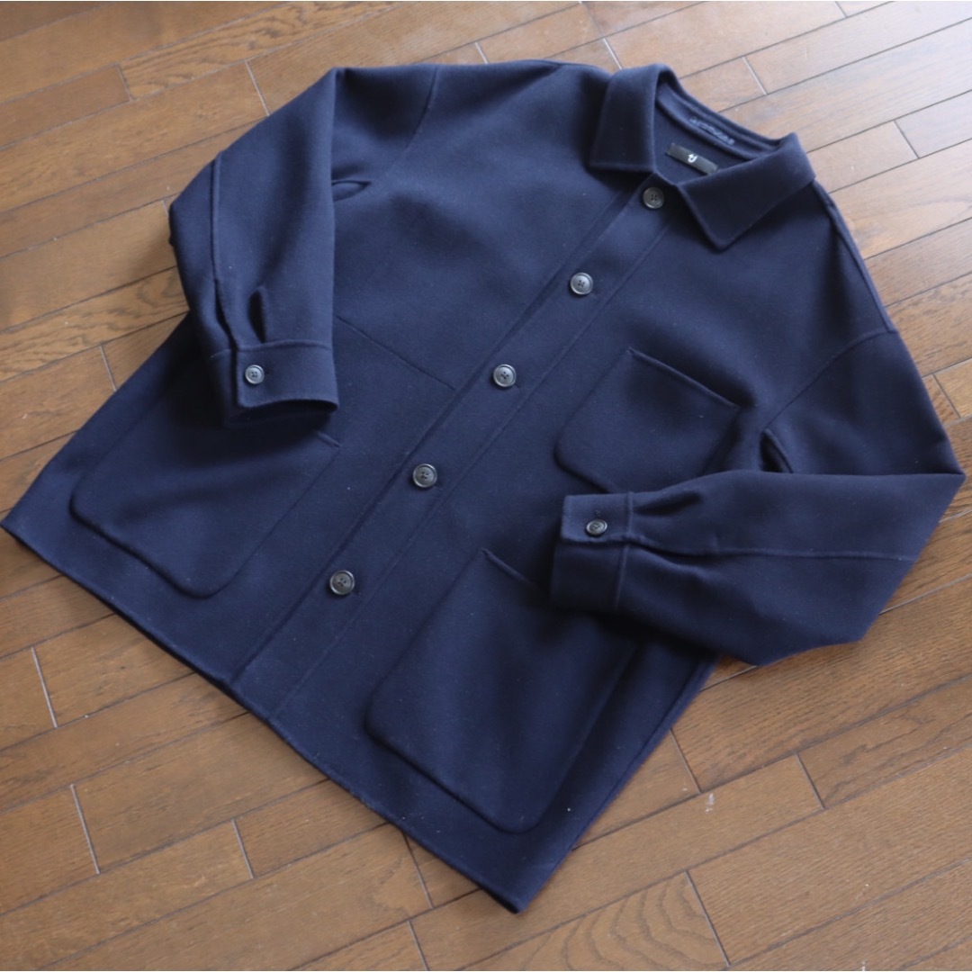 UNIQLO(ユニクロ)のウールブレンドオーバーサイズシャツジャケット　2021 +J   サイズ2XL メンズのジャケット/アウター(ブルゾン)の商品写真