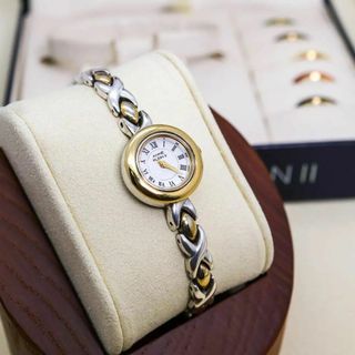 アンクライン(ANNE KLEIN)の《希少》ANNE KLEIN Ⅱ 腕時計 チェンジベゼル ホワイト ブレスレット(腕時計)