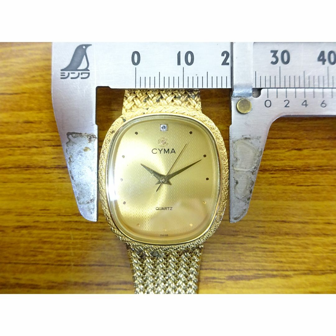 CYMA(シーマ)のK広068/ CYMA シーマ 腕時計 クォーツ　ゴールドカラー メンズの時計(腕時計(アナログ))の商品写真