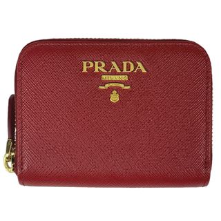 プラダ(PRADA)のプラダ ロゴ ラウンドファスナー コインケース レディース 【中古】(コインケース)