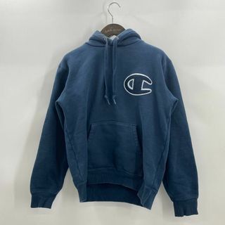 チャンピオン(Champion)の美品　Champion チャンピオン　スウェットパーカー　L　ビッグロゴ　刺繍(パーカー)