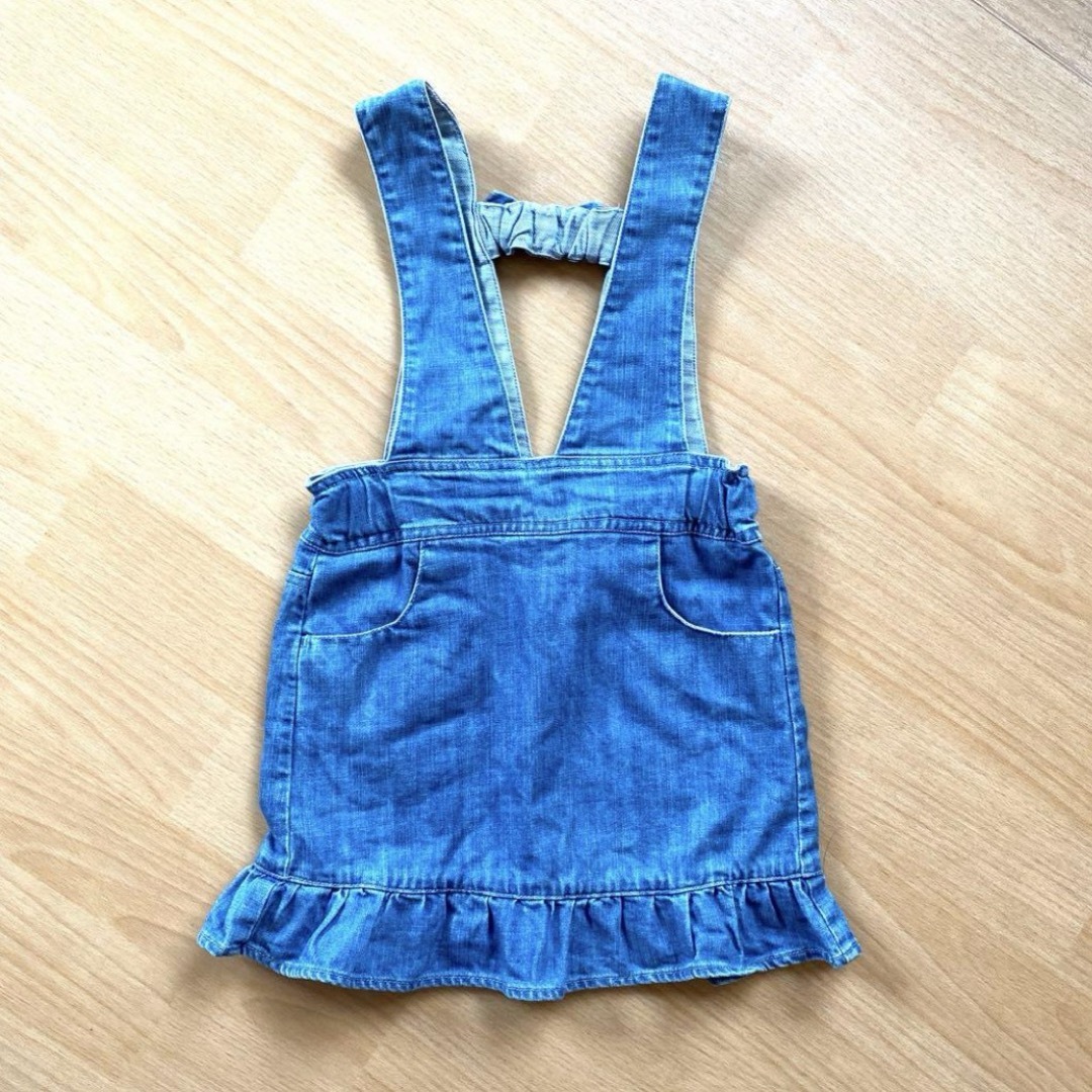 Lee(リー)のアプレレクール✖️Lee デニムサロペットスカート100cm キッズ/ベビー/マタニティのキッズ服女の子用(90cm~)(ワンピース)の商品写真