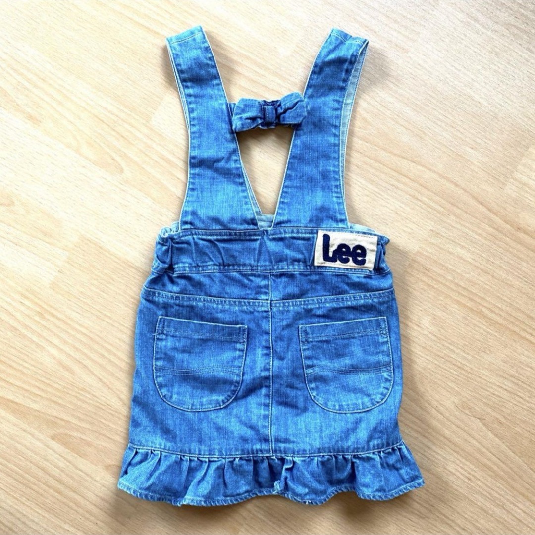 Lee(リー)のアプレレクール✖️Lee デニムサロペットスカート100cm キッズ/ベビー/マタニティのキッズ服女の子用(90cm~)(ワンピース)の商品写真