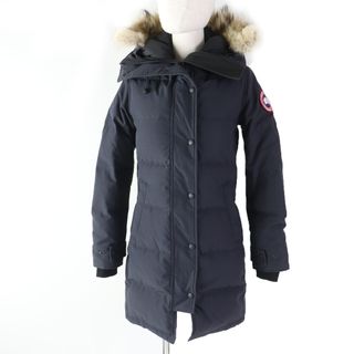 カナダグース(CANADA GOOSE)の美品☆CANADA GOOSE カナダグース 2302JL MACKENZIE マッケンジー ファー・フード付 ダウンコート ネイビー S 正規品 レディース(ダウンコート)