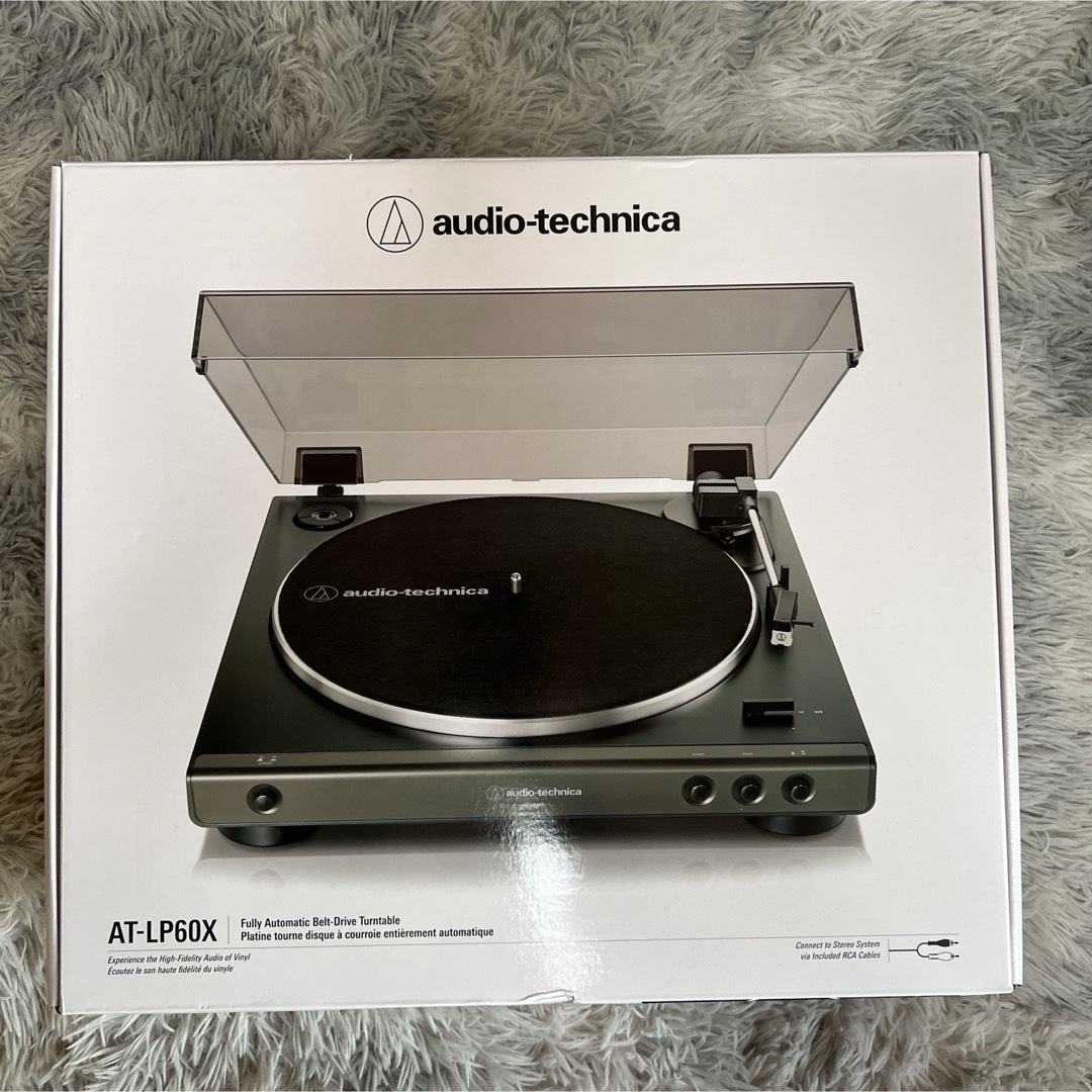 audio-technica(オーディオテクニカ)のaudio-technica フルオートターンテーブル AT-LP60X DGM スマホ/家電/カメラのオーディオ機器(その他)の商品写真