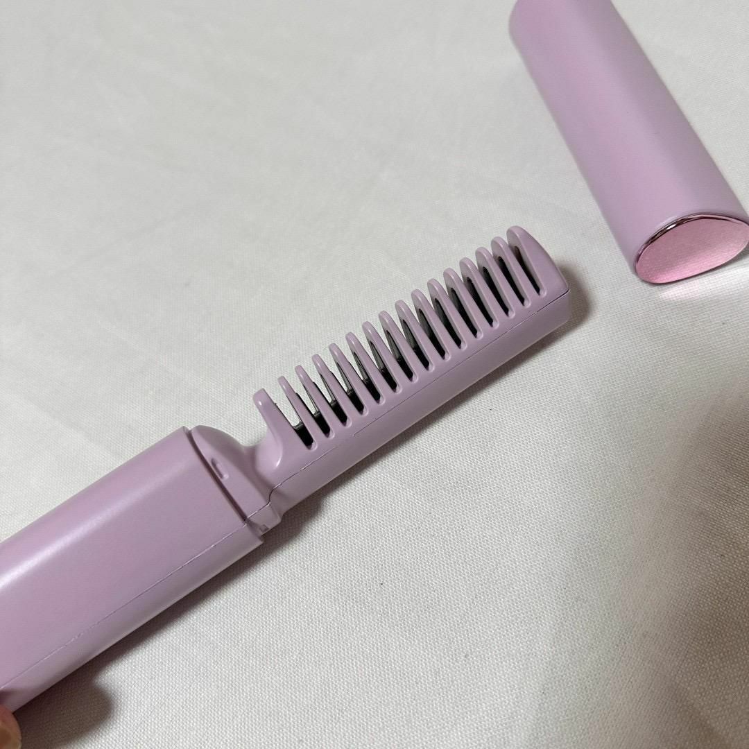 ヘアアイロン 小型 ブラシアイロン コードレス USB充電 アイロン コンパクト コスメ/美容のヘアケア/スタイリング(ヘアブラシ/クシ)の商品写真