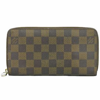 ルイヴィトン(LOUIS VUITTON)の本物 ルイヴィトン LOUIS VUITTON LV ジッピーウォレット ダミエ エベヌ ラウンドファスナー 長財布 ブラウン N60015 ビトン 財布 ウォレット 中古(財布)