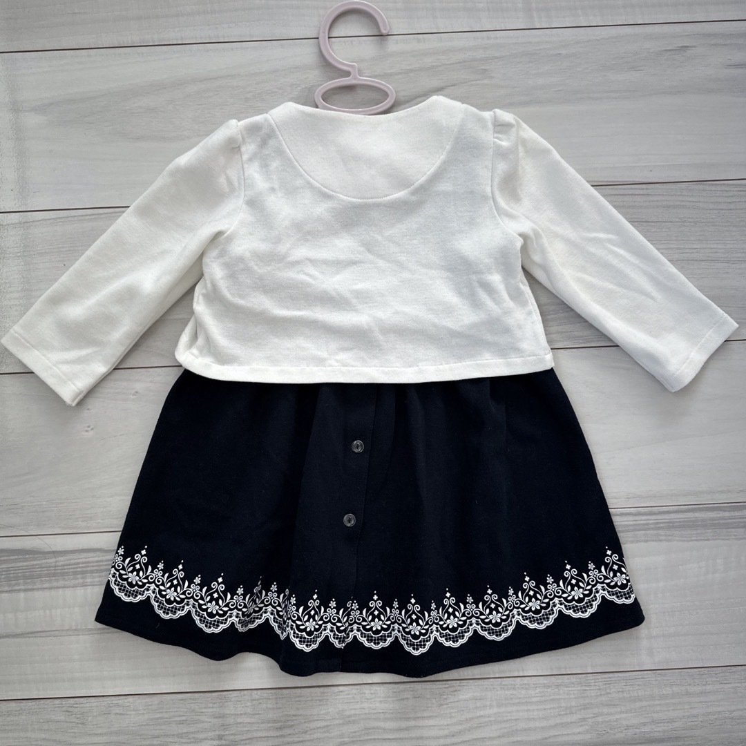 フォーマルワンピース ボレロ ネイビー ジャケット 95 キッズ/ベビー/マタニティのキッズ服女の子用(90cm~)(ワンピース)の商品写真