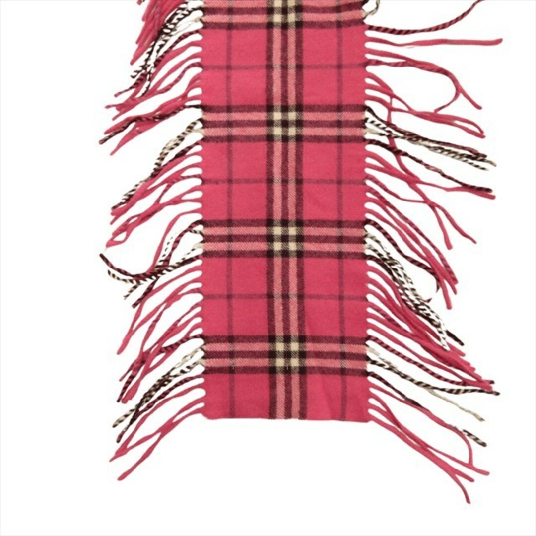 BURBERRY(バーバリー)の美品 バーバリー BURBERRY カシミヤ100% マフラー フリンジ レディースのファッション小物(マフラー/ショール)の商品写真