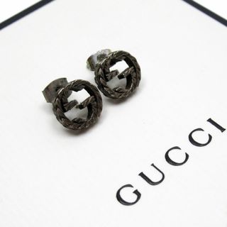 グッチ(Gucci)のグッチ GUCCI ピアス インターロッキングG メタル シルバー ユニセックス 送料無料【中古】 g4008a(ピアス)