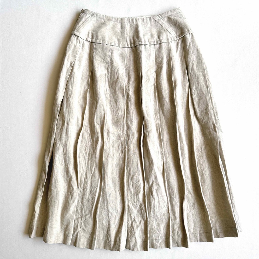 COMME des GARCONS(コムデギャルソン)の《美品》COMME des GARCONS プリーツスカート 麻 M レディースのスカート(ロングスカート)の商品写真