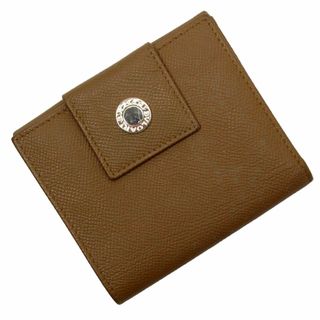 ブルガリ(BVLGARI)のブルガリ BVLGARI 二つ折り財布 レザー キャメル ユニセックス 送料無料【中古】 g4055a(財布)