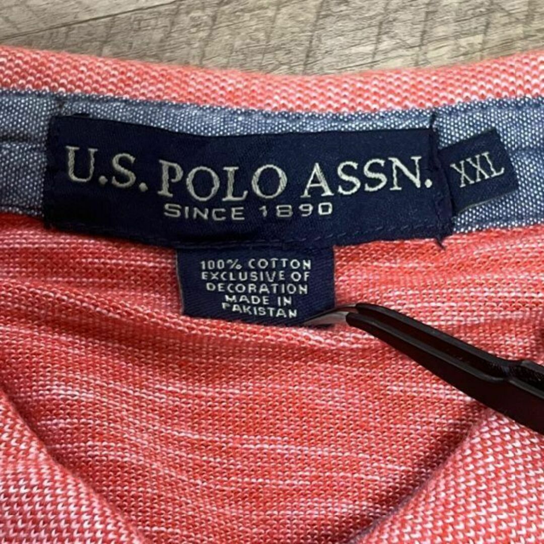 66n US古着 ユーエスポロアッスン 半袖ポロシャツ 杢カラー ポニー刺繍 メンズのトップス(ポロシャツ)の商品写真