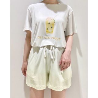 ジェラートピケ(gelato pique)のジェラートピケ♡ソーダフロートTシャツ&ショートパンツ♡イエロー♡(Tシャツ(半袖/袖なし))