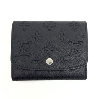 ルイヴィトン(LOUIS VUITTON)のルイヴィトン ポルトフォイユ・イリス コンパクト マヒナレザー 財布 二つ折り財布 ミニ財布 ミニウォレット ノワール ブラック(財布)