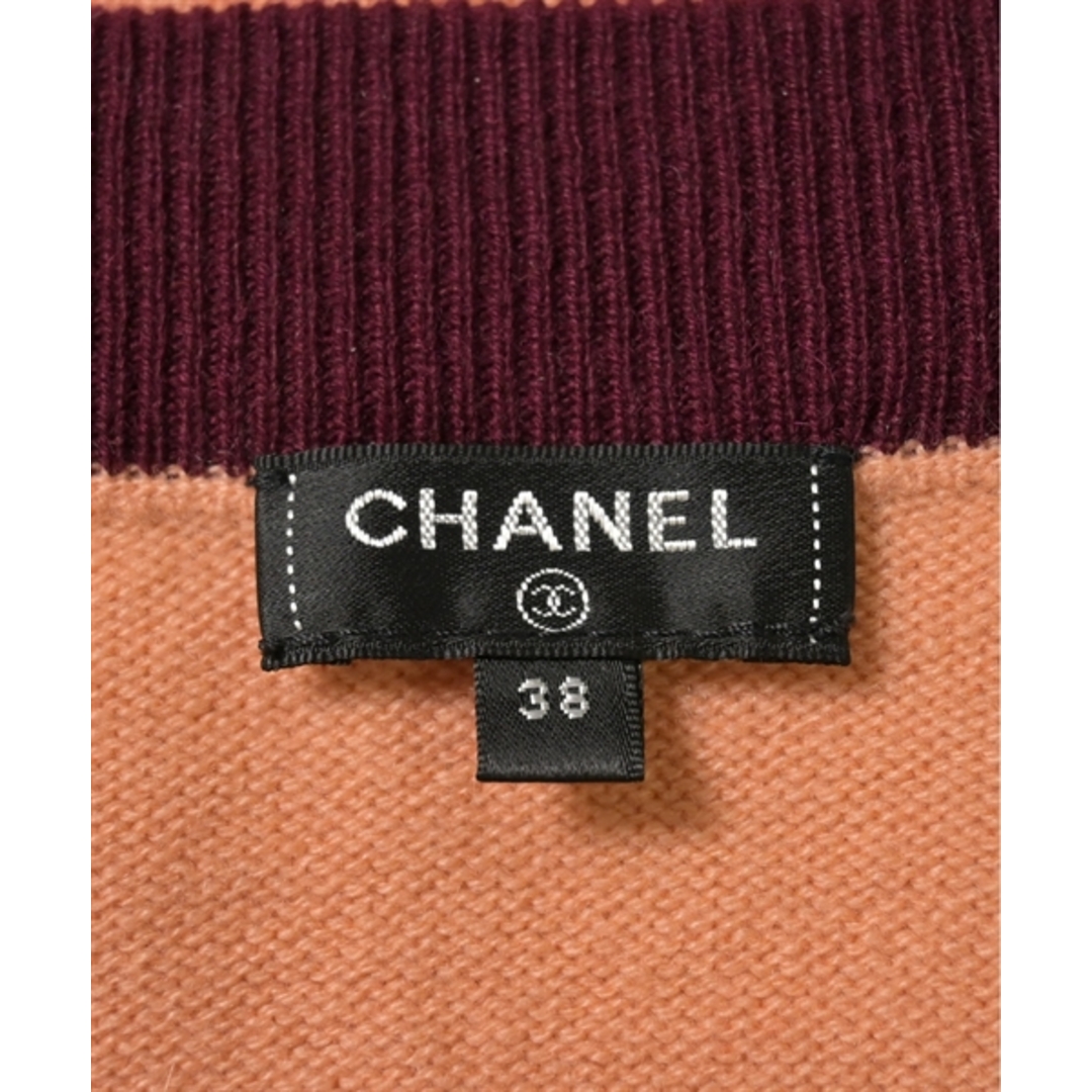 CHANEL(シャネル)のCHANEL シャネル ひざ丈スカート 38(S位) ピンクベージュ系xエンジ系 【古着】【中古】 レディースのスカート(ひざ丈スカート)の商品写真