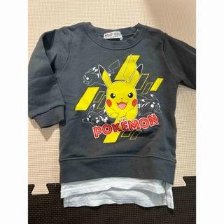 ポケモン(ポケモン)のピカチュウ　薄手トレーナー　90センチ(Tシャツ/カットソー)